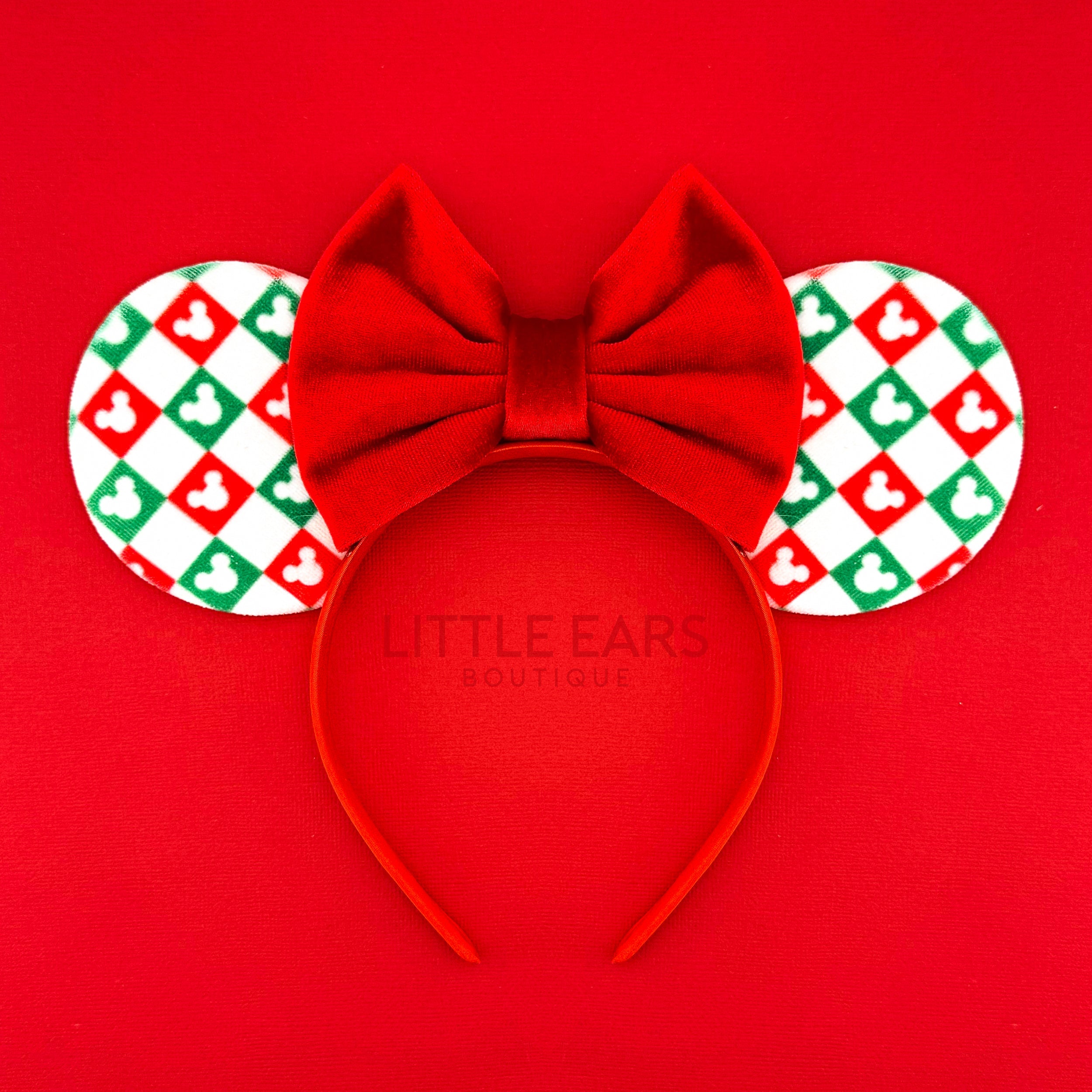 Christmas Pattern Mickey Ears