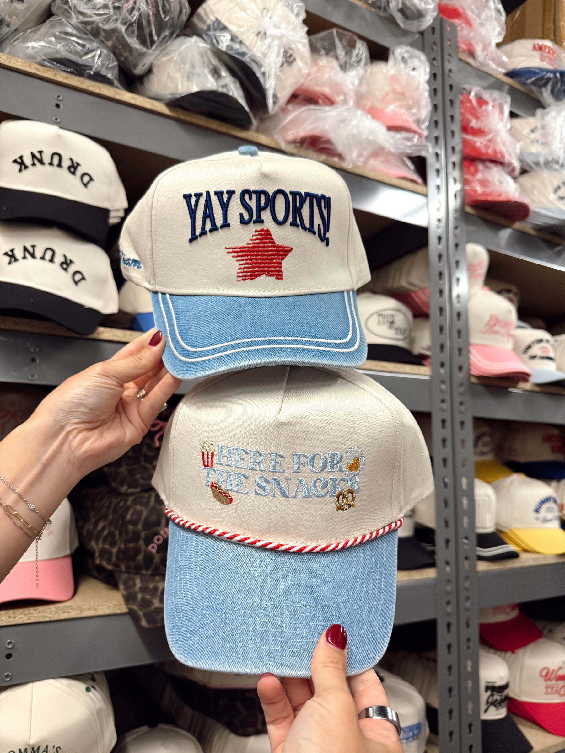 Yay Sports! - Denim Vintage Trucker Hat by KenzKustomz, Southern lifestyle apparel detail photo 13