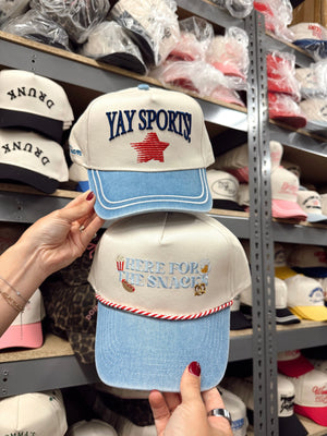 Yay Sports! - Denim Vintage Trucker Hat by KenzKustomz, Southern lifestyle apparel detail photo 13