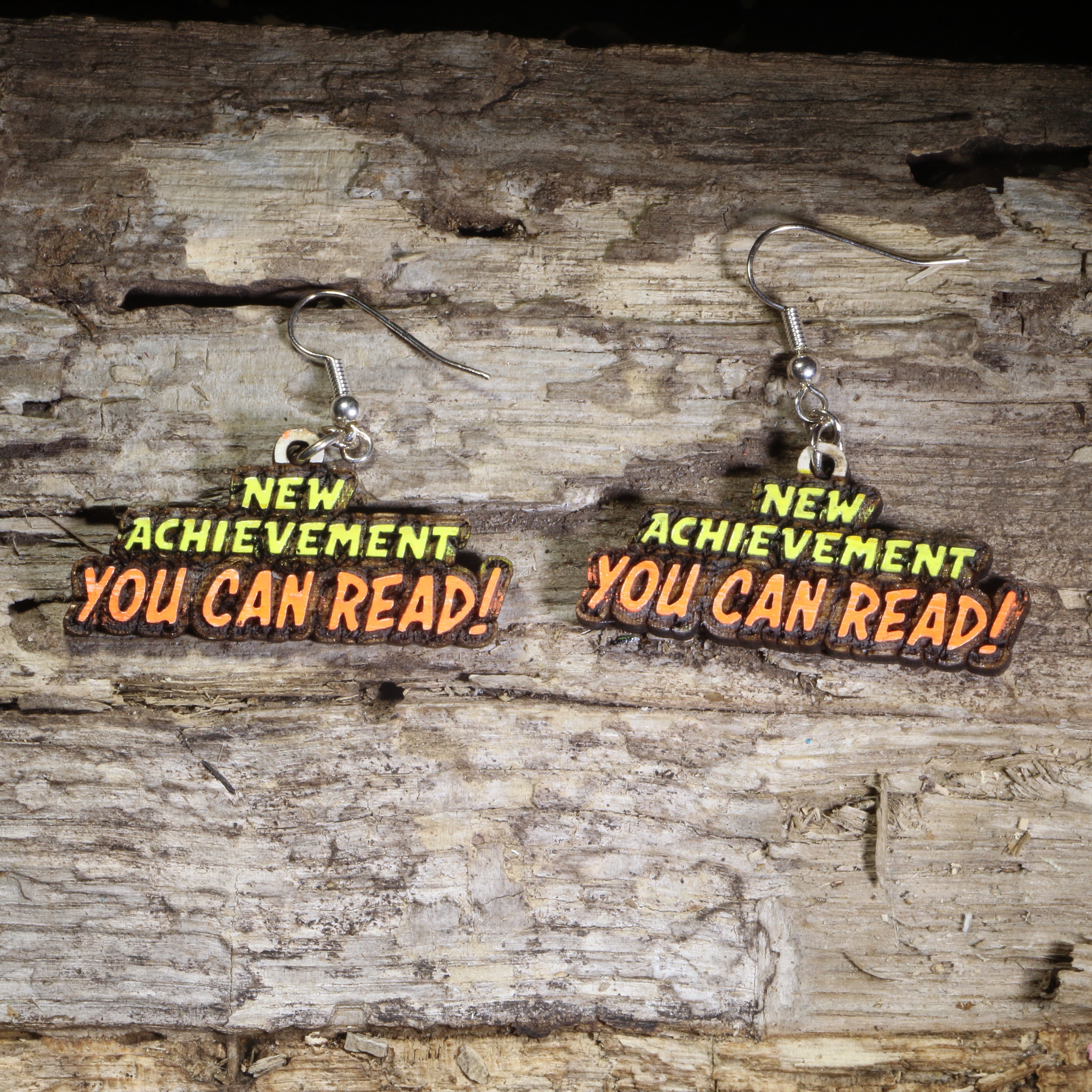 "You Can Read!" Wooden Dangle Earrings | Teacher Jewelry by Cate's Concepts, LLC