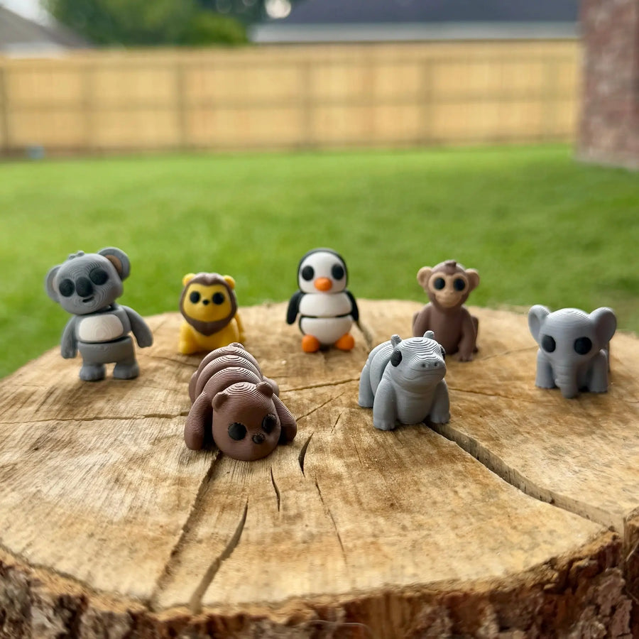 Zoo Animal Part 1 Mini Fidget Toy Bundle | 3D Printed Animal Toys