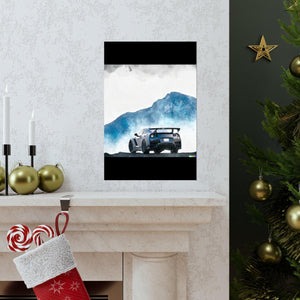 Nissan GTR water color Matte Vertical Posters