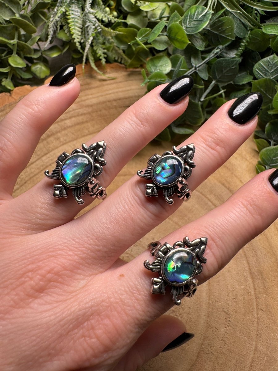 Abalone Arrowhead Ring Adjustable