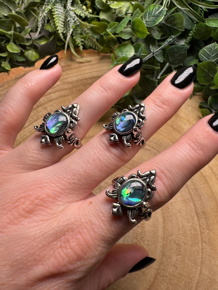 Abalone Arrowhead Ring Adjustable