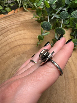 Abalone Shell Fidget Spinner Ring Adjustable