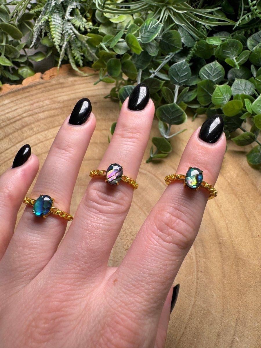 Abalone Shell Ring Adjustable