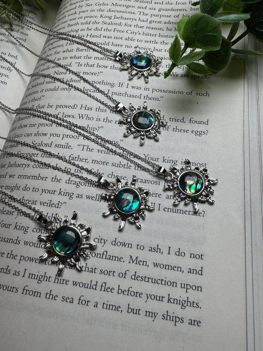 Abalone Shell Sun Necklace Adjustable