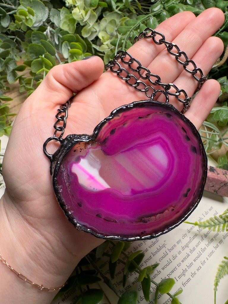 Agate Slice Statement Necklace