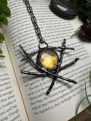 Agatha- Labradorite and Stick Necklace