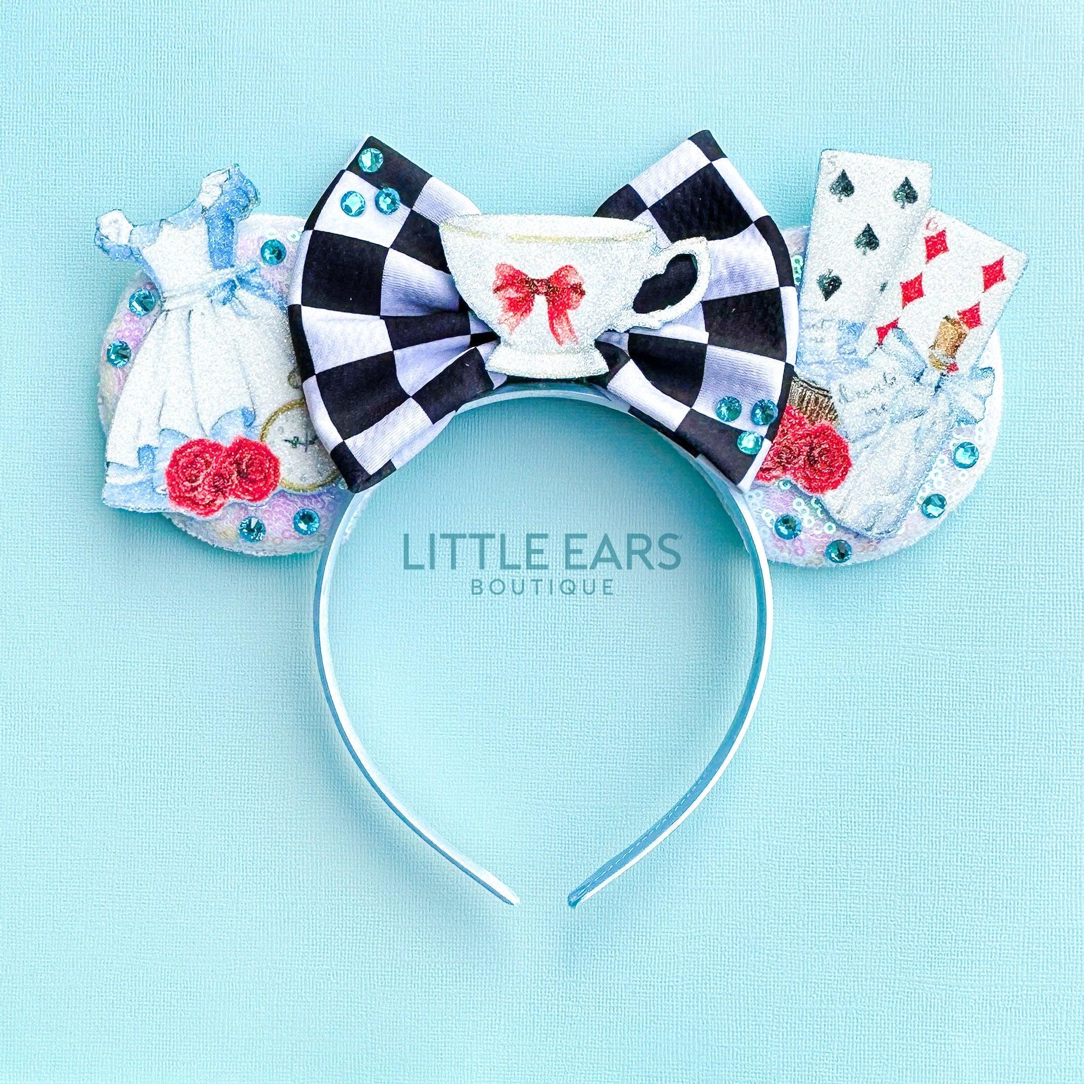 Alice adventure inspired handmade theme park ears by Little Ears Boutique