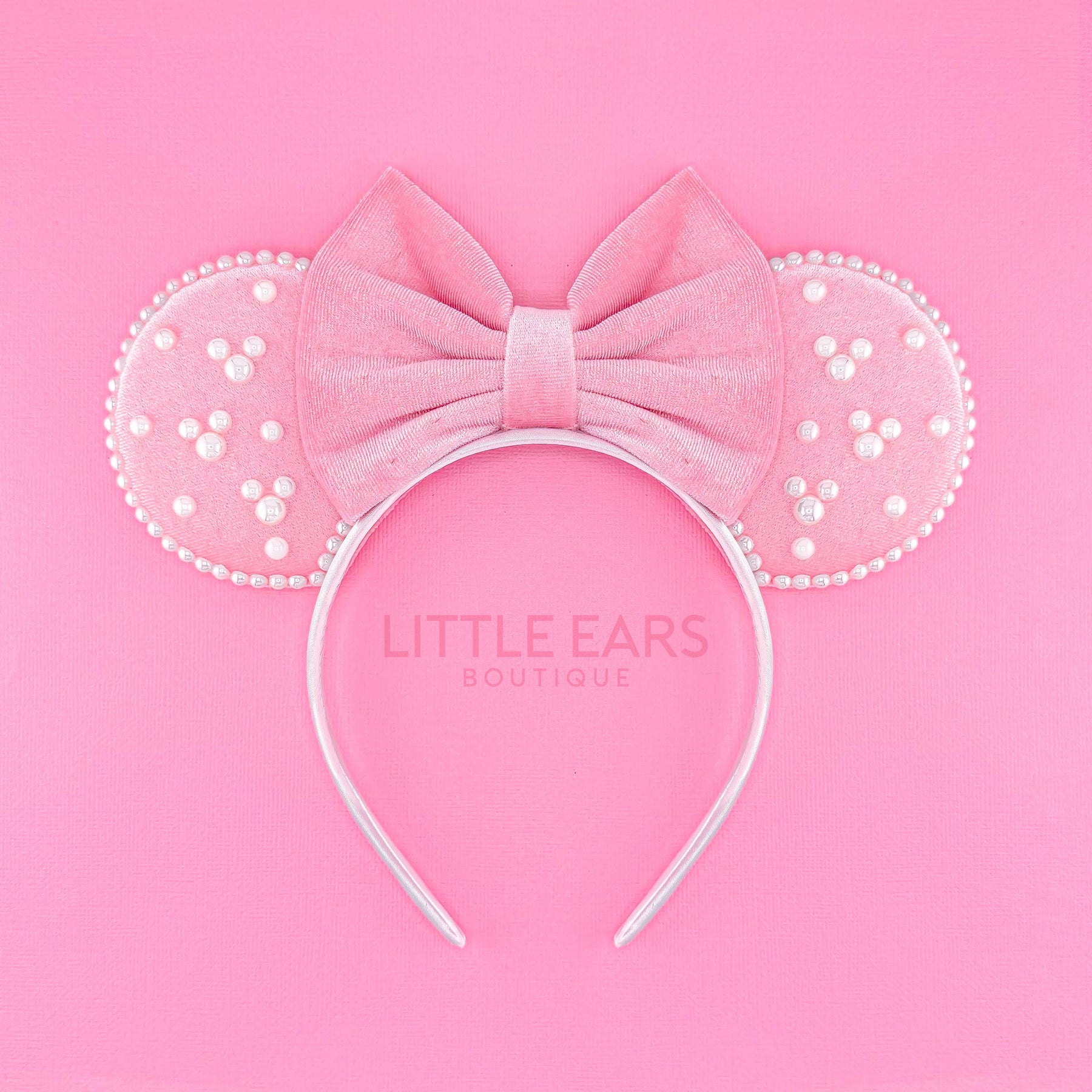 All Pink Pearls Ears by Little Ears Boutique, handmade jewelry main product photo