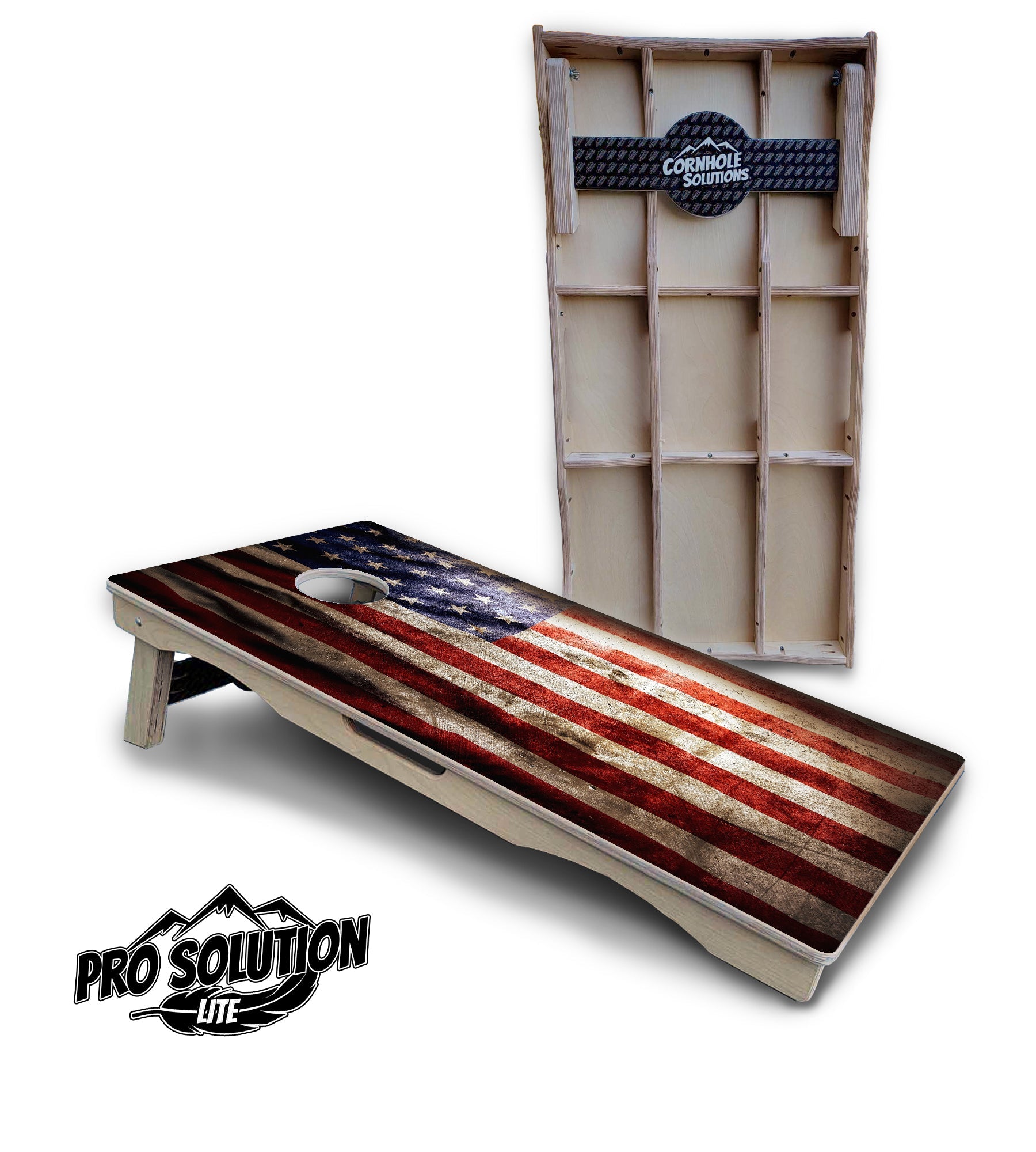 American Flag Cornhole Boards - Pro Solution Lite Series
