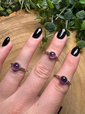 Amethyst Ring Adjustable