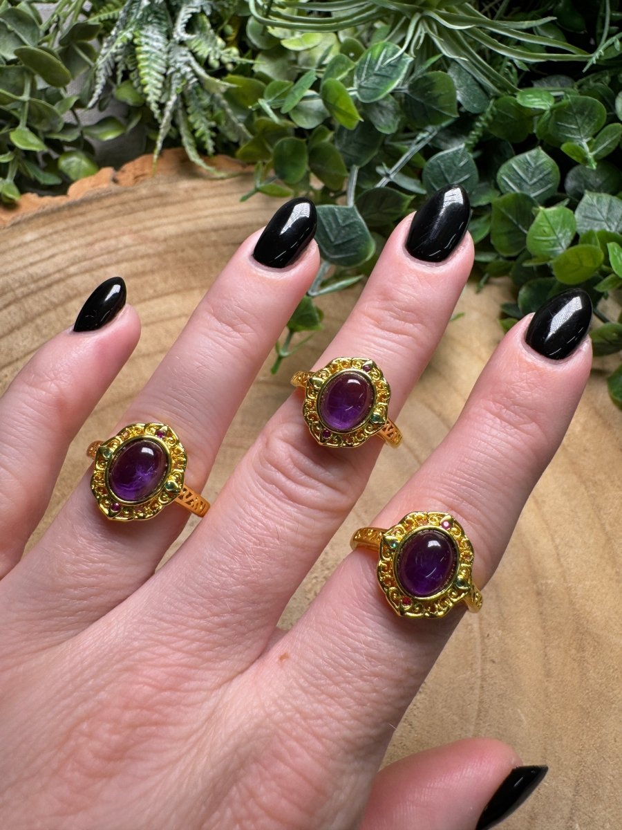 Amethyst Ring Adjustable