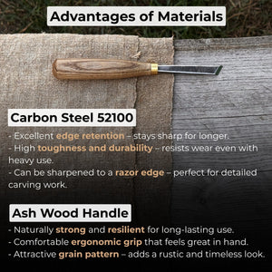 Angled Bevel Carving Chisel – 10 mm (0.39 inches)