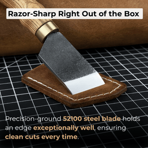 Angled Leather Skiving Knife, 3 cm (1.18 inches)