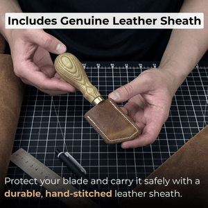 Angled Leather Skiving Knife, 3 cm (1.18 inches)