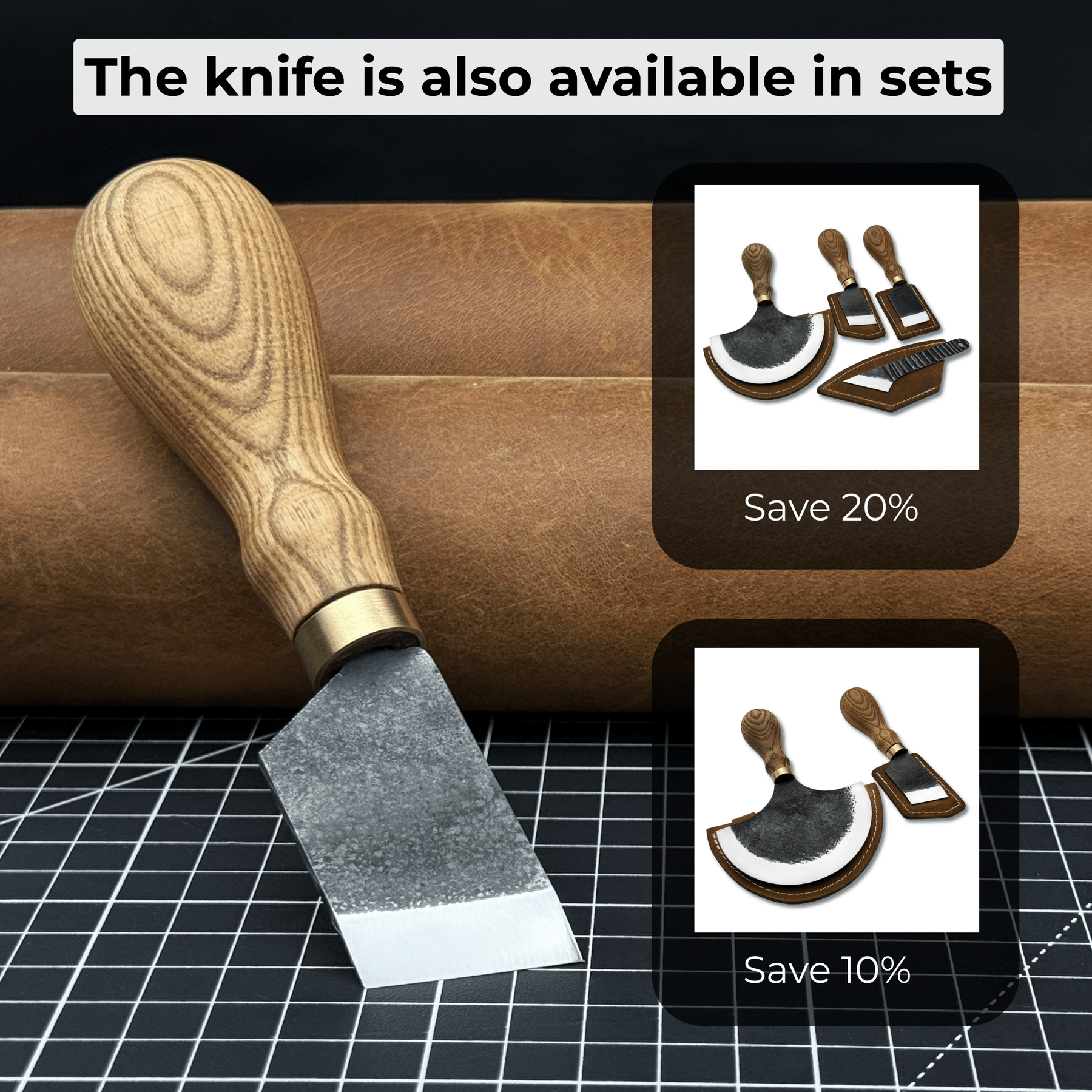 Angled Leather Skiving Knife, 3 cm (1.18 inches)