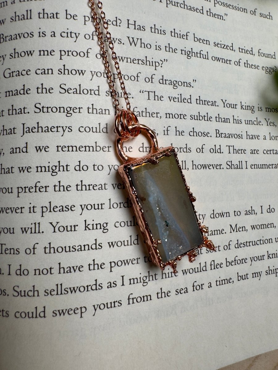 Aura Druzy Agate Necklace