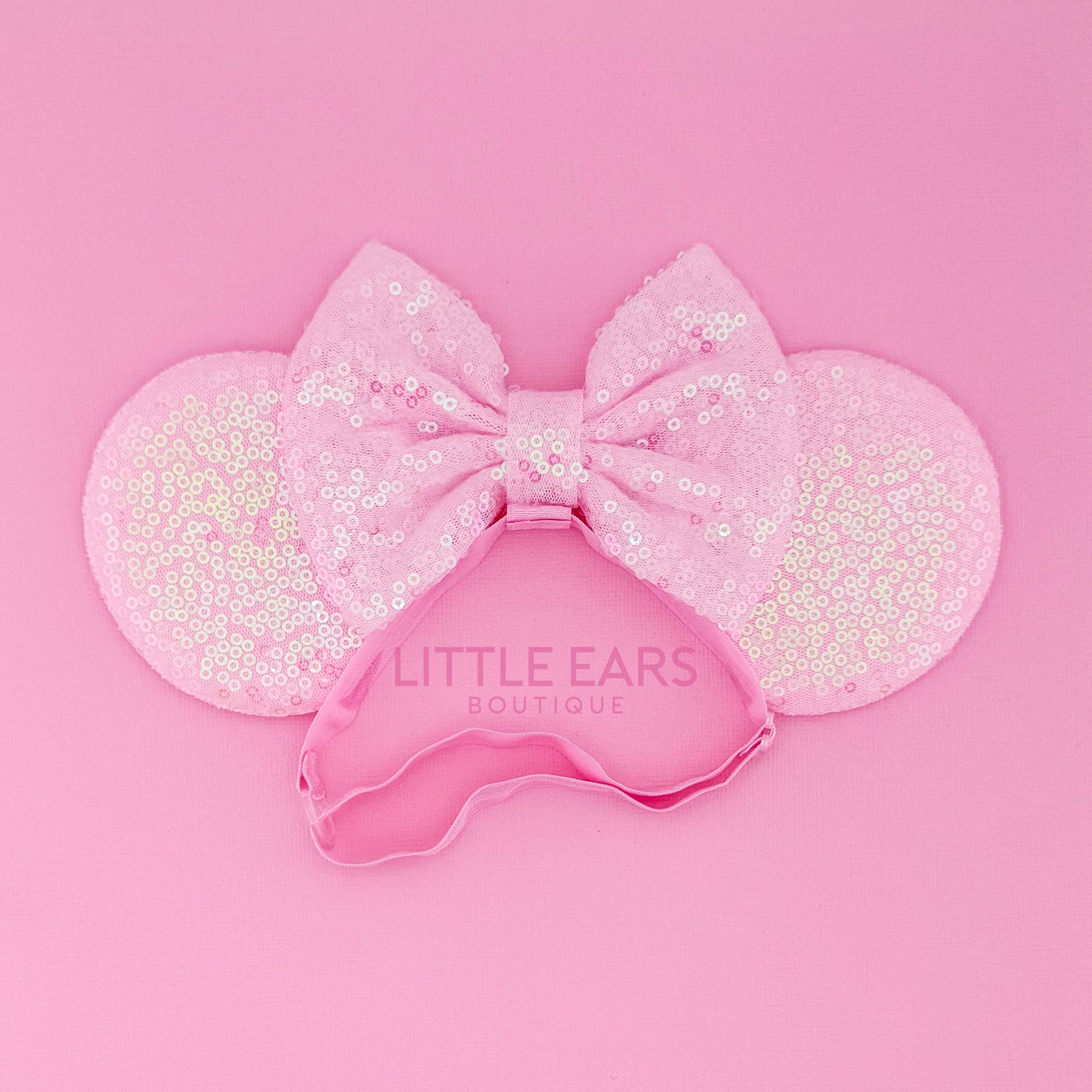 All Pastel Pink Elastic Ears by Little Ears Boutique, children's boutique clothing main product photo