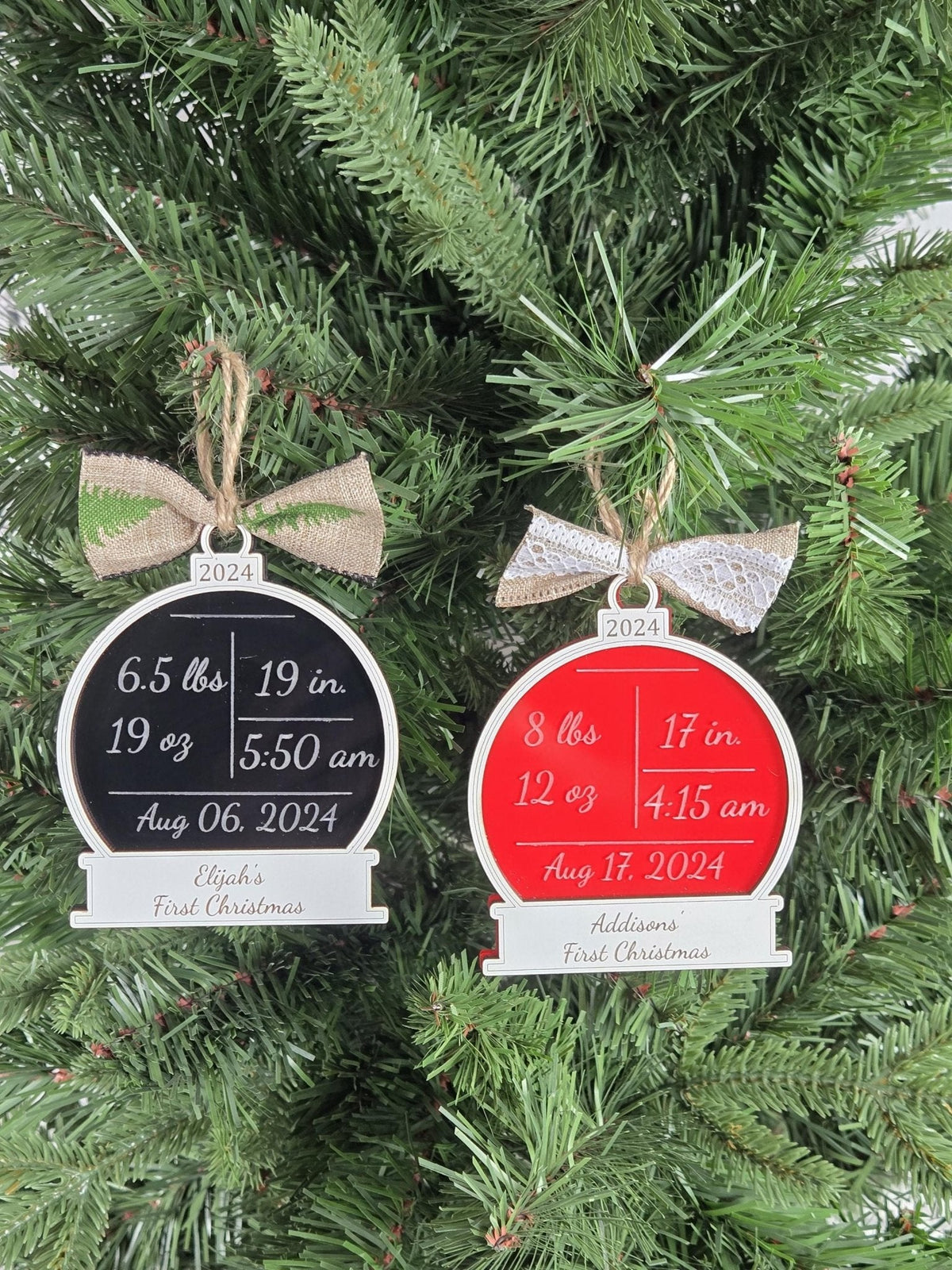 Baby's First Christmas Ornament detail view by EverLee Creations
