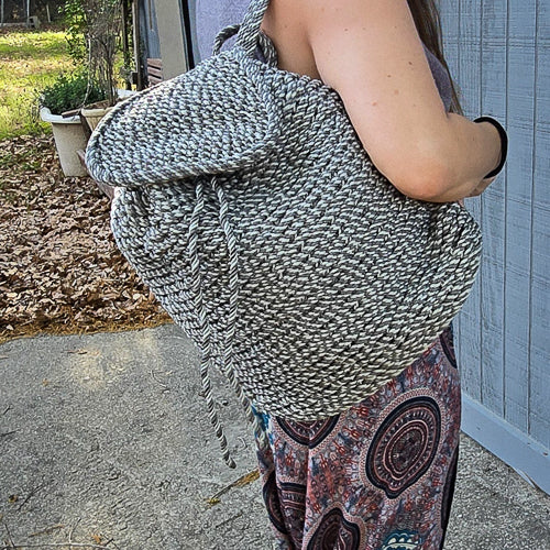 Rope Backpack handwoven rope bag by Nomadic State of Mind, view 12