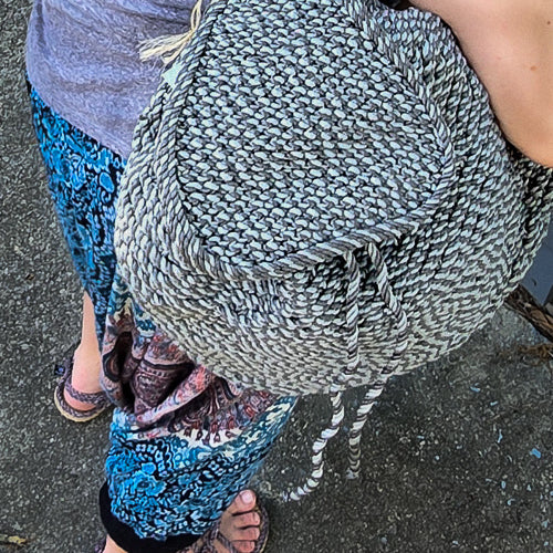 Rope Backpack handwoven rope bag by Nomadic State of Mind, view 13