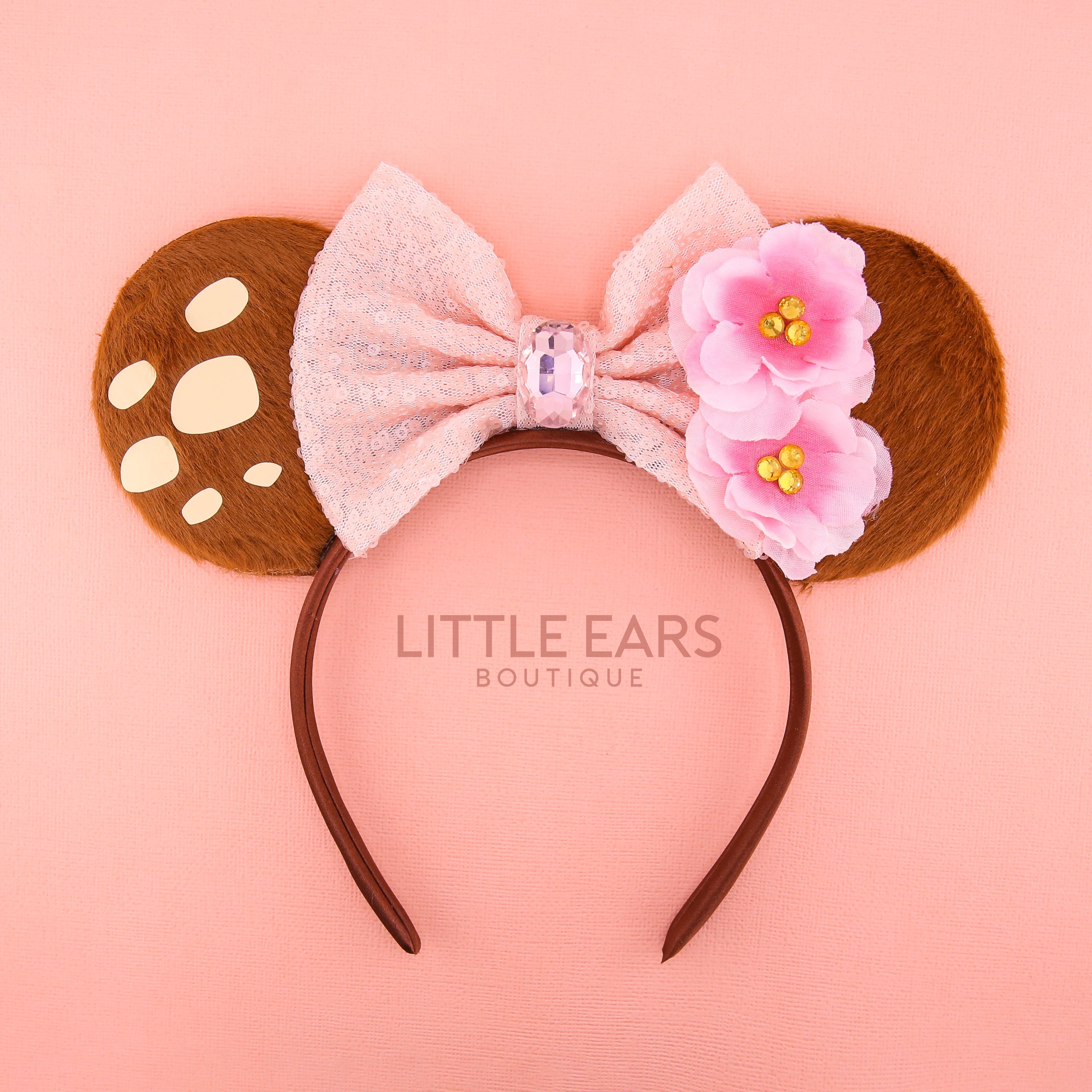 Bambi inspired handmade theme park ears by Little Ears Boutique