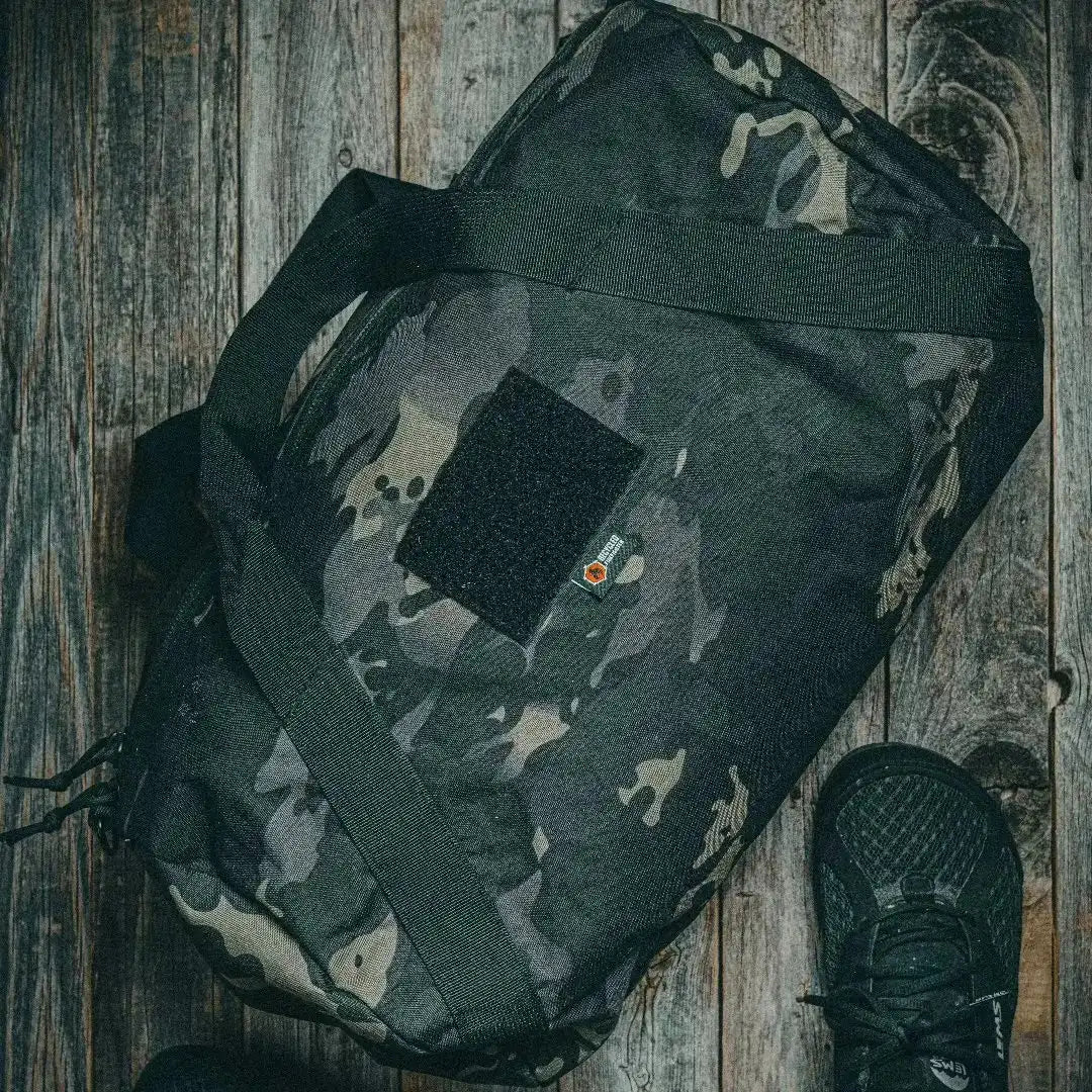 Barrel Duffle Bag 1000D by Recycled Firefighter, handmade leather goods detail photo 13