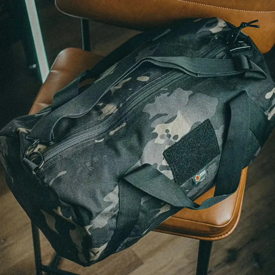 Barrel Duffle Bag 1000D by Recycled Firefighter, handmade leather goods detail photo 15