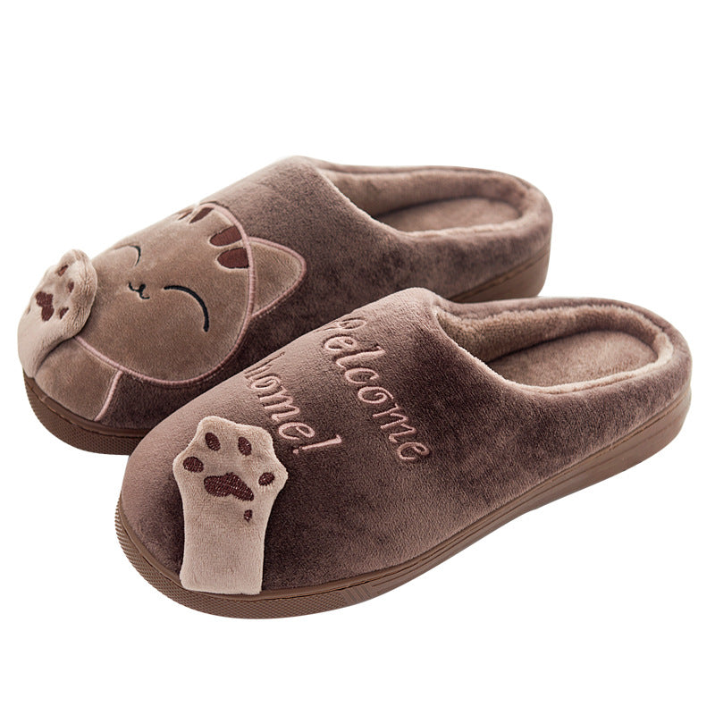 Cute Plush Cat Slippers for Winter Home Wear by The Mississippi Mermaid Mercantile - view 9