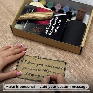 Beginner Heart Wood Carving & Painting Kit — Complete DIY Hobby Set for Adults and Kids