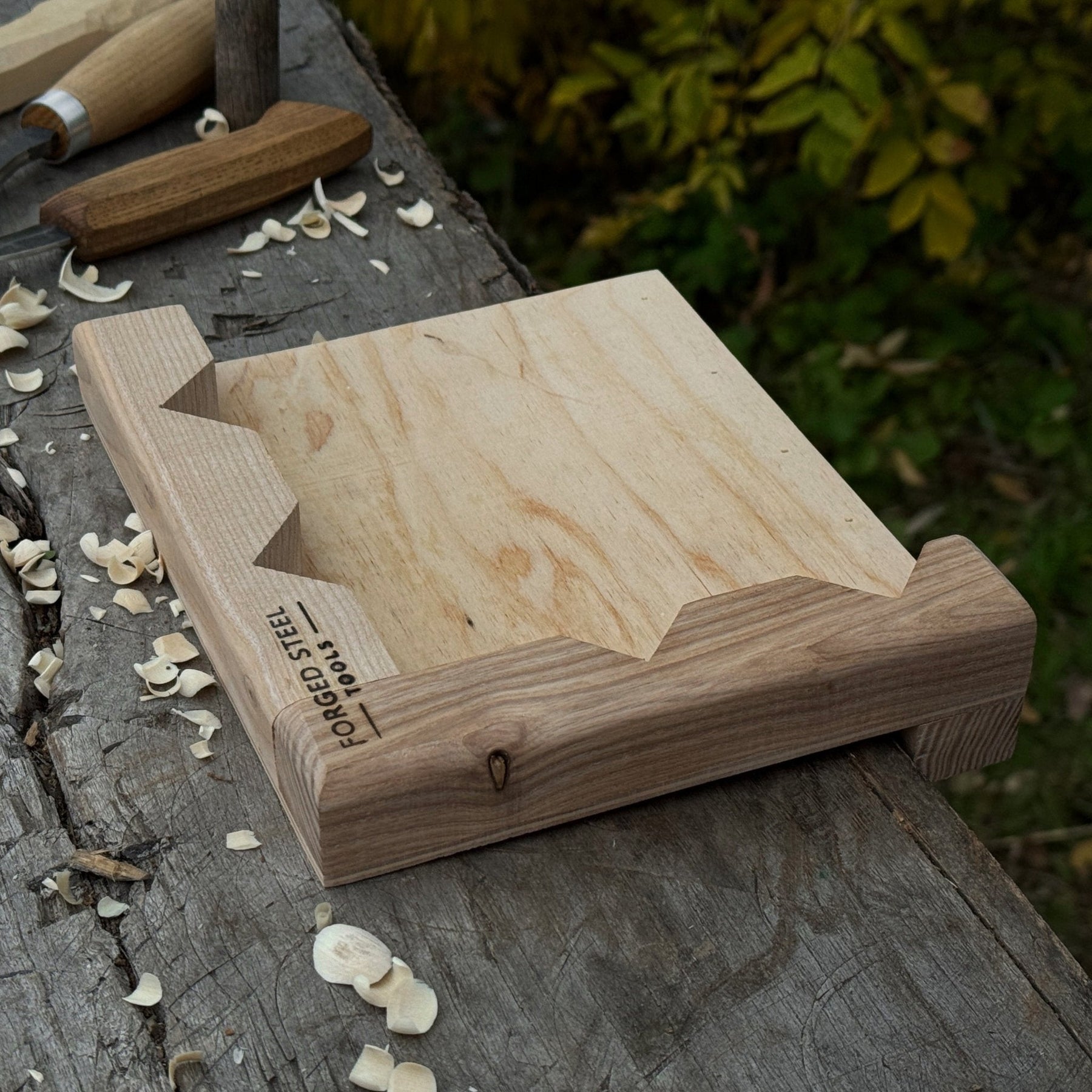 Bench Hook for Wood Carving and Chiseling – Handcrafted Wooden Work Support