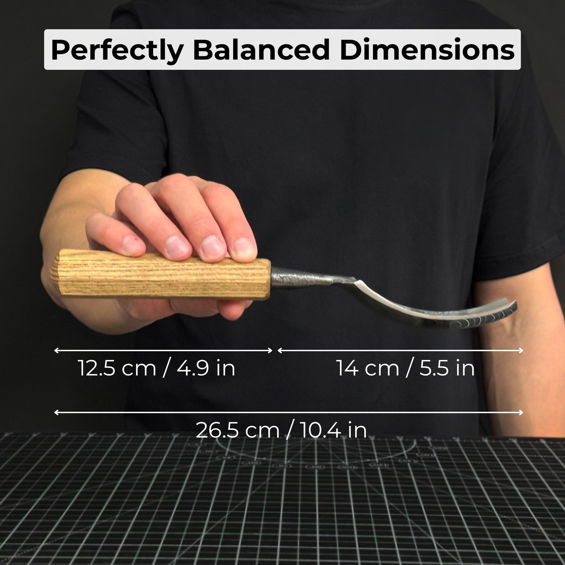 Bent Carving Gouge, 20 - 40 mm (0.8 - 1.6 inches)