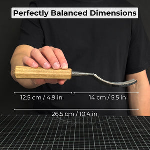 Bent Carving Gouge, 20 - 40 mm (0.8 - 1.6 inches)