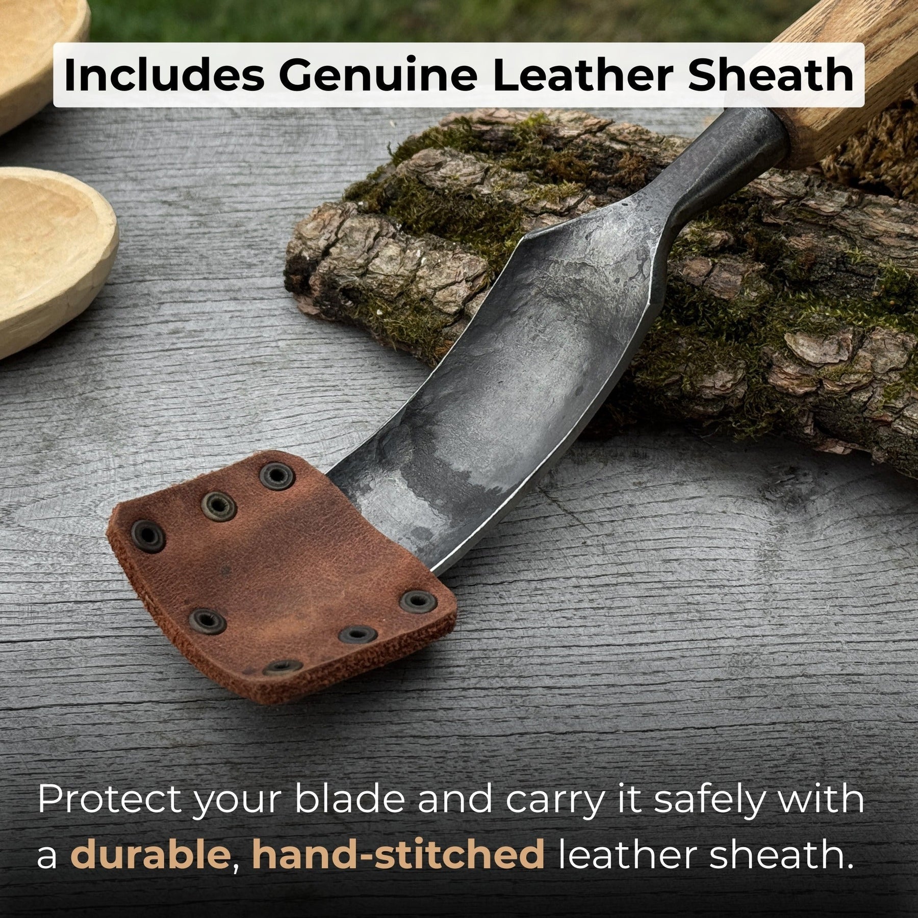 Bent Carving Gouge, 20 - 40 mm (0.8 - 1.6 inches)