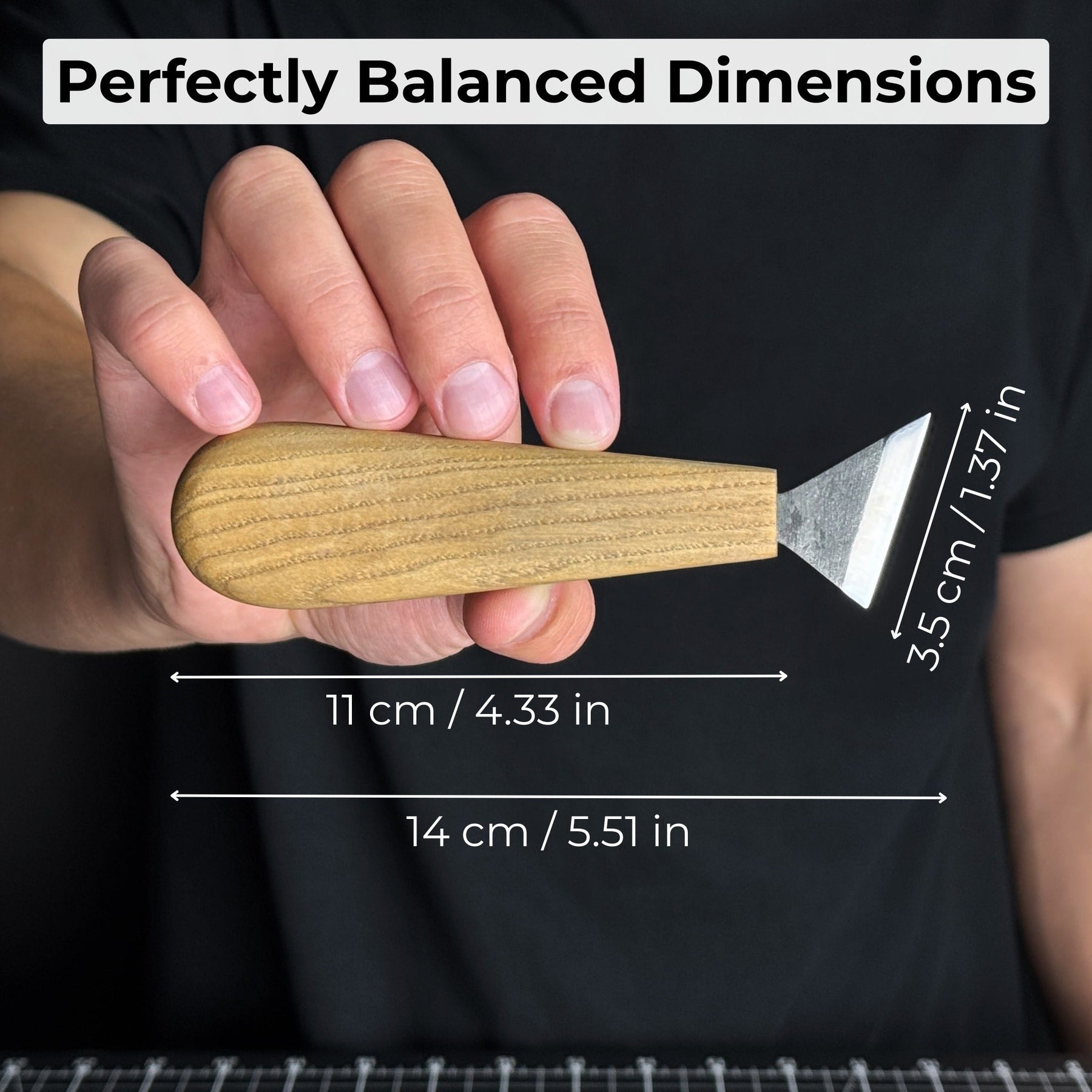 Bevel Edge Carving Knife, 3.5 cm (1.38 inches)