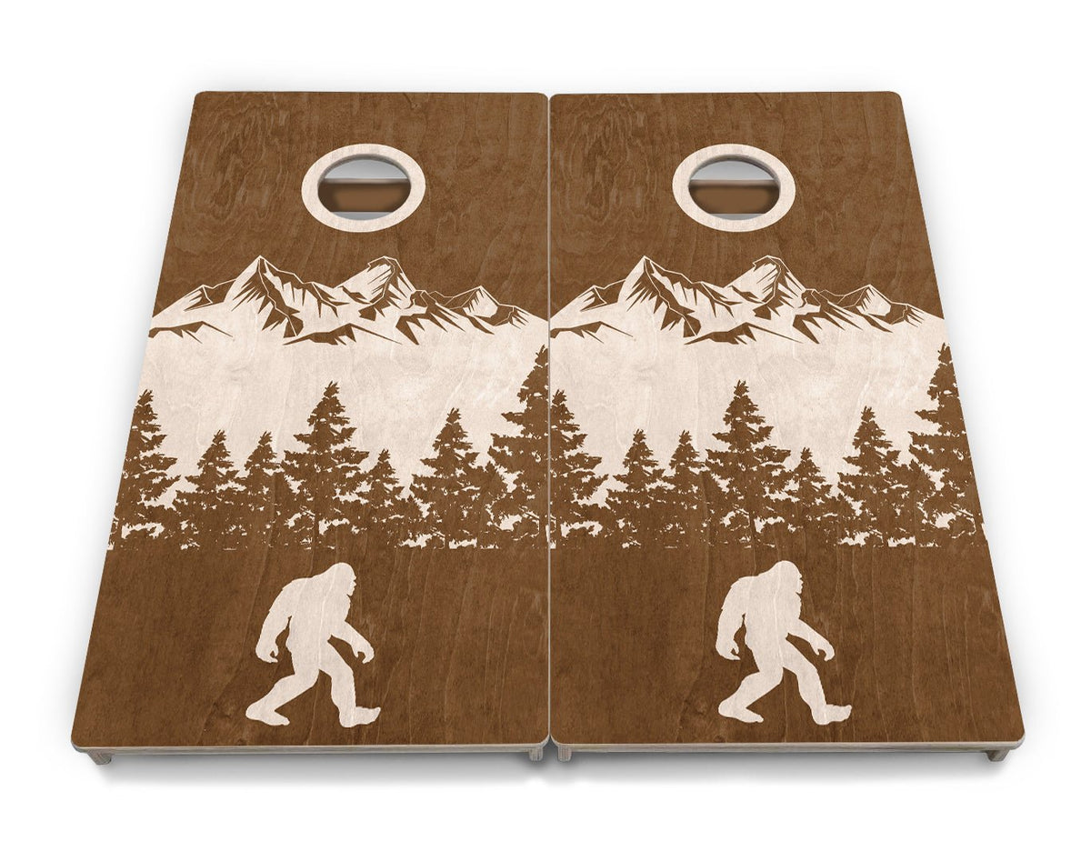 Bigfoot Mtn Scene Cornhole Boards – Tournament Series