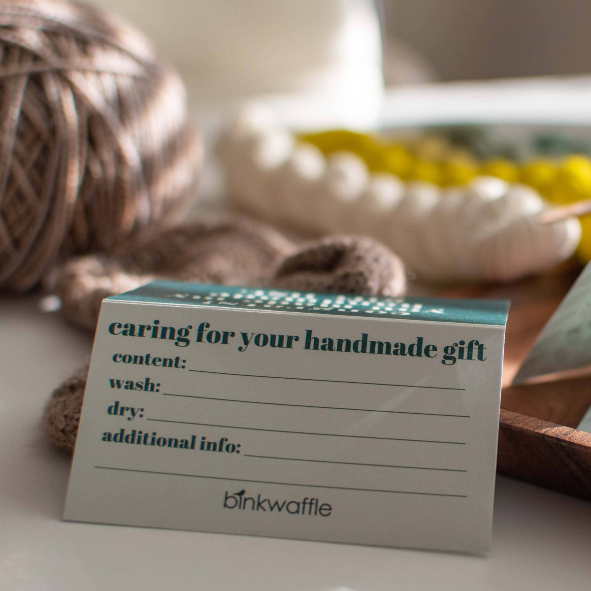 "This Took For. Freaking. Ever." Care Instruction Cards detail view 3 by Mountaintop Yarn