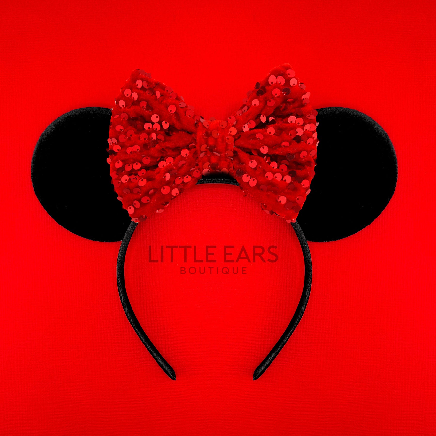 Red Bow & Black Velvet Ears by Little Ears Boutique, travel planning service detail photo 2