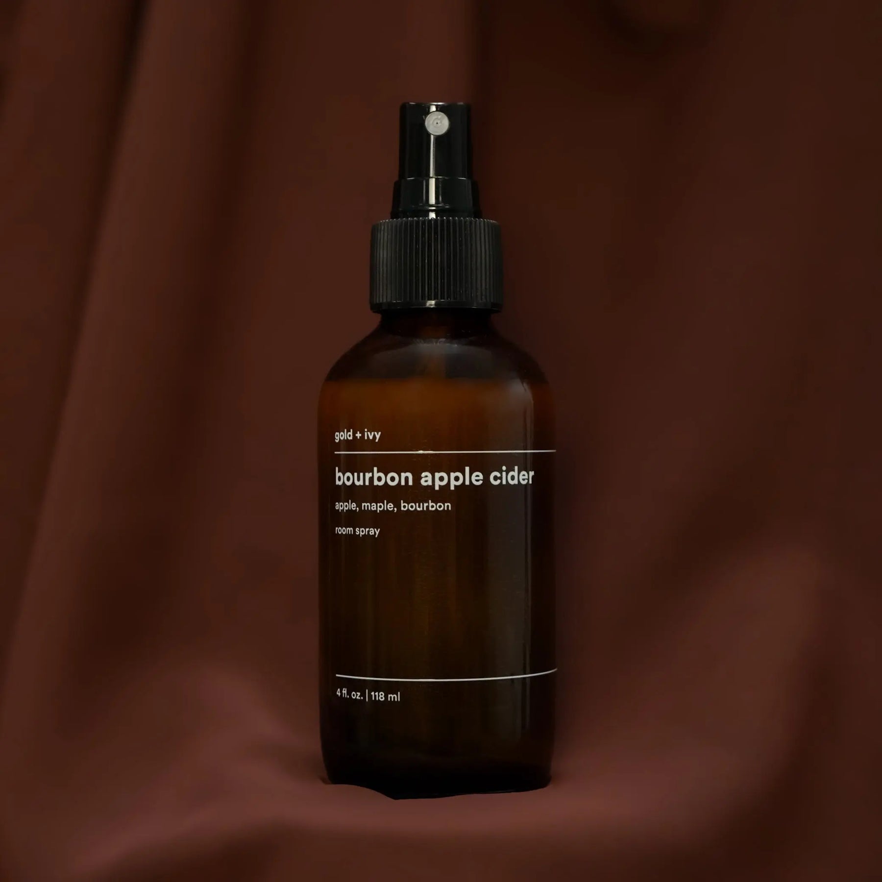 Bourbon apple cider room spray by gold + ivy, scented candle main product photo