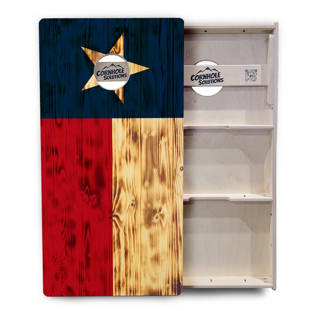 Burnt Texas Flag Cornhole  Boards – Tournament Series