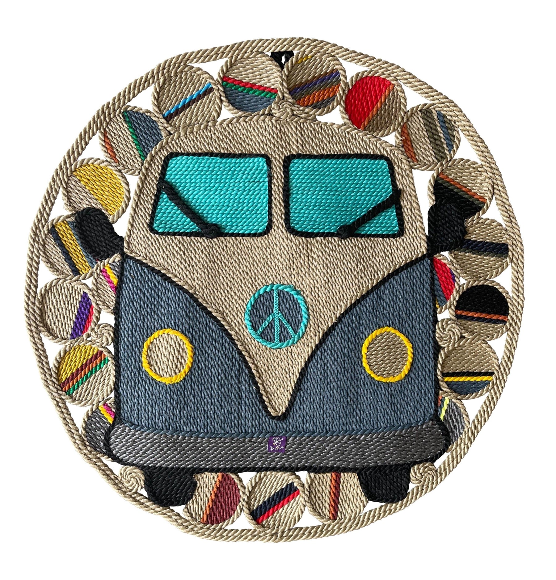 VW Bus Rope Art handcrafted rope art by Nomadic State of Mind, view 5