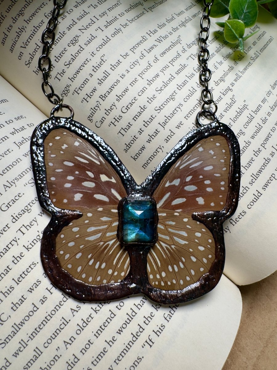 Butterfly and and Labradorite Necklace