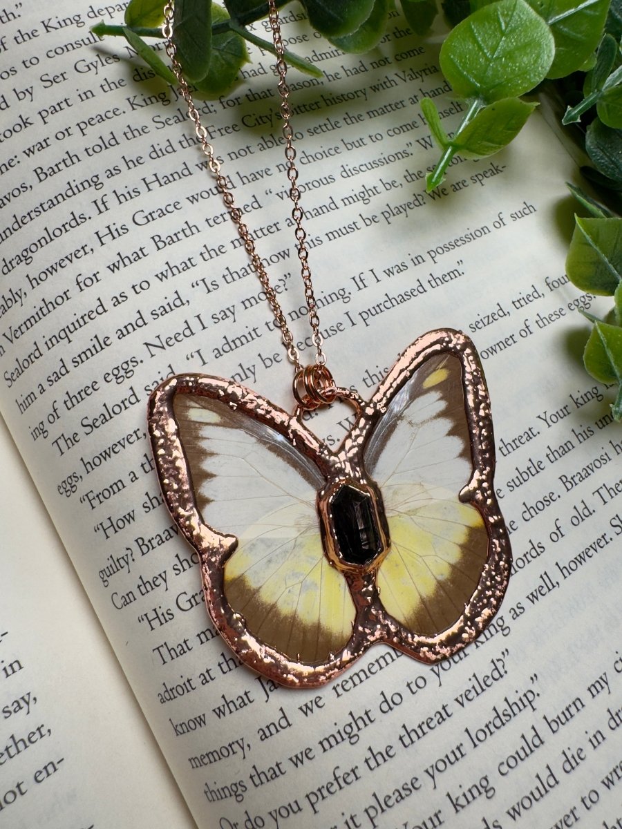 Butterfly and Hypersthene Necklace