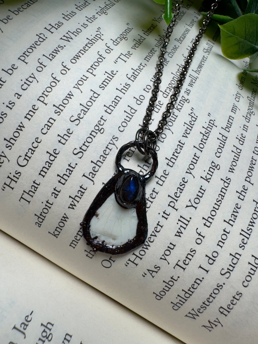 Butterfly Wing and Labradorite Necklace