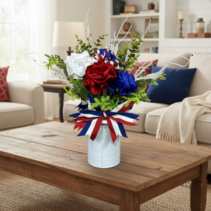 Patriotic Floral Arrangement handmade by Bouge Creations in Mississippi