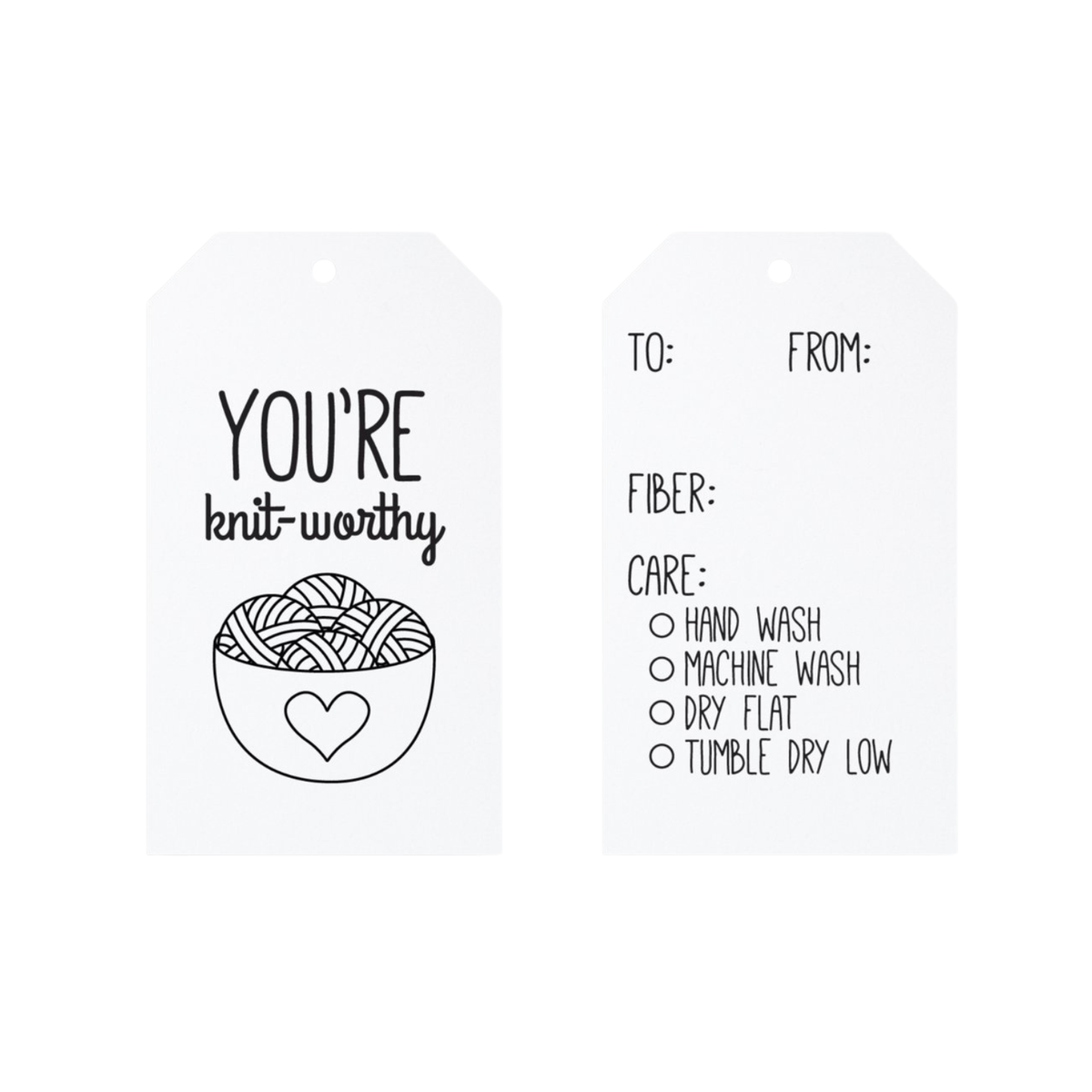 You're Knit-Worthy Gift Tags by Mountaintop Yarn