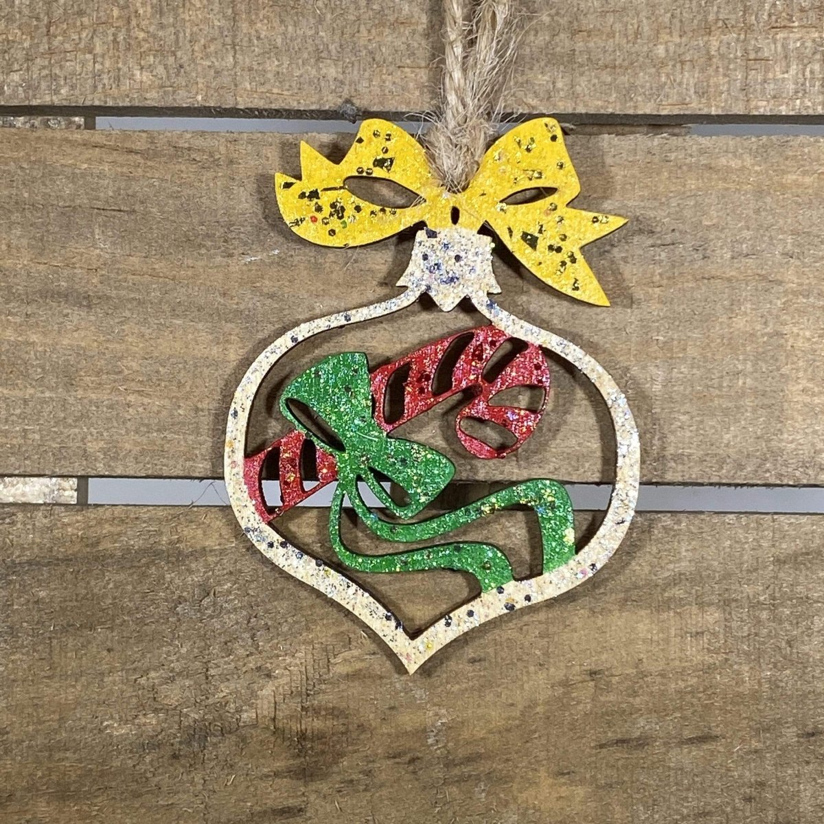 Candy Cane Wooden Christmas Ornament | Classic Holiday Decor by Cate's Concepts, LLC, Southern food gift main product photo
