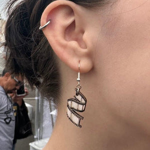 Camera Wooden Dangle Earrings | Photography Jewelry